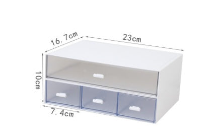 Office desktop transparent drawer type storage box student desk supplies ins artifact small box