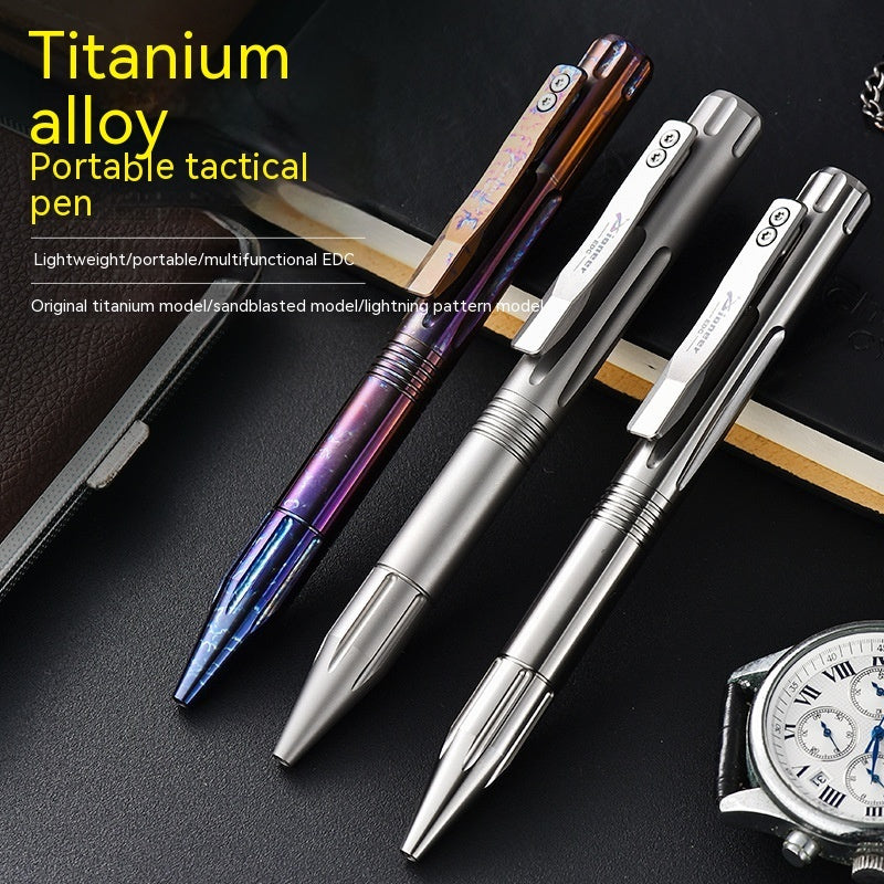 Titanium Alloy Tactical Pen Camping Self-defense Pen Multifunctional Self-defense Pen