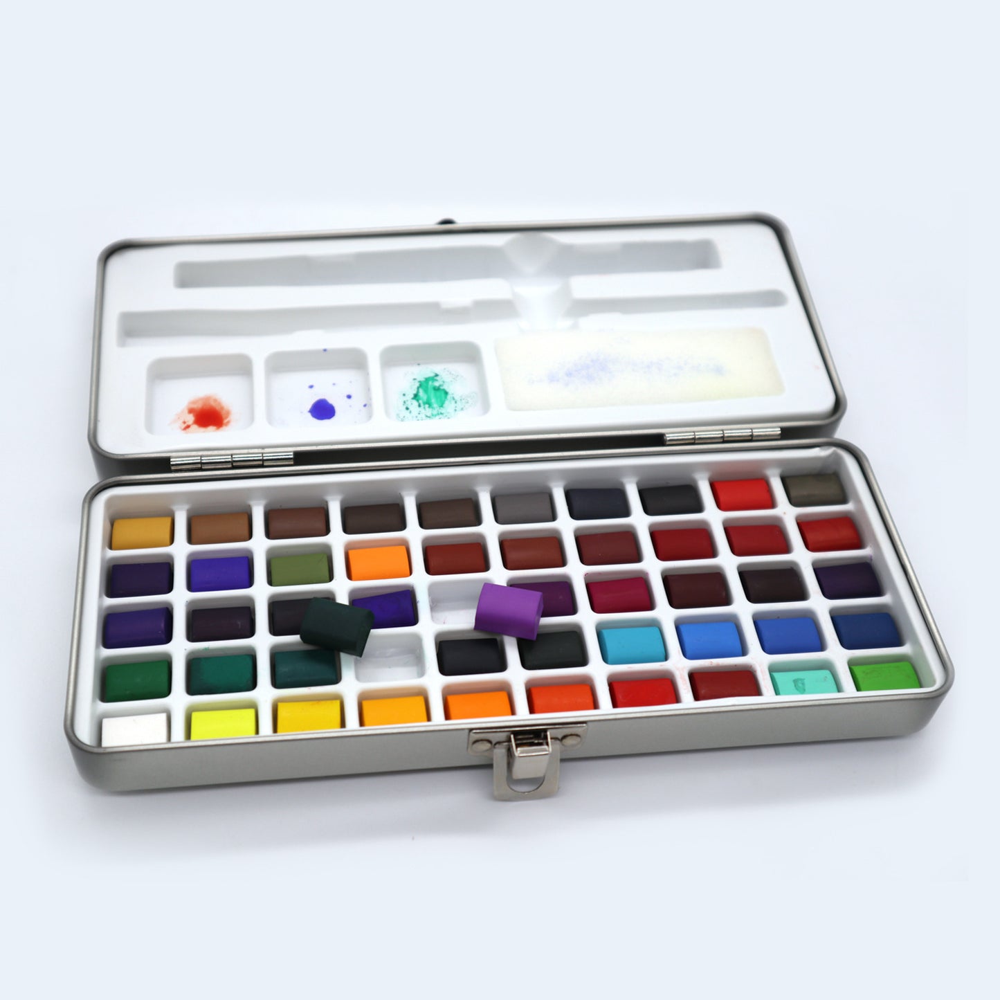 50-color solid watercolor paint set