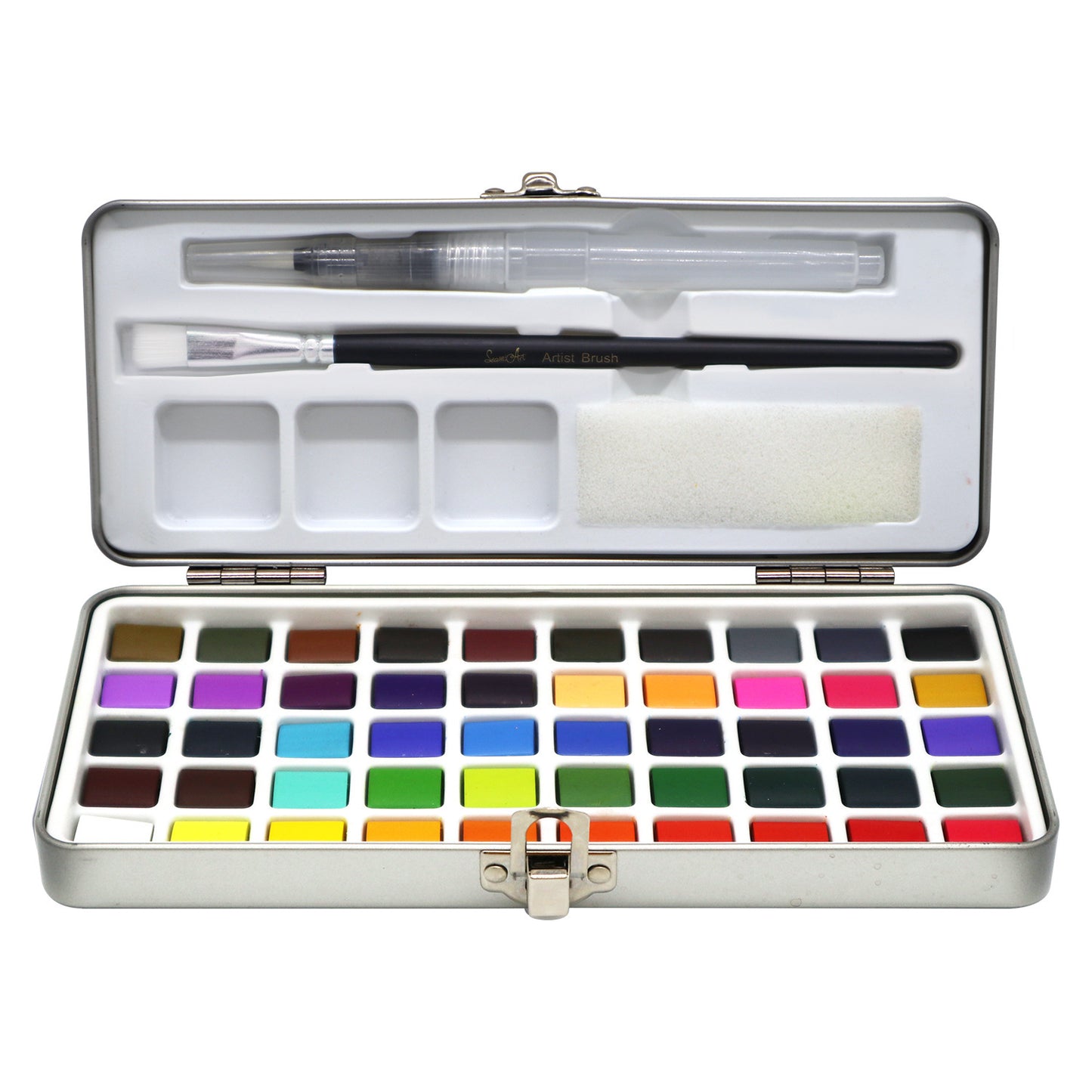 50 Colors Solid Watercolor Paint Set Portable Sketch Watercolor