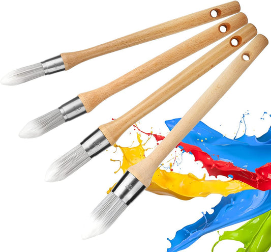 Beech Handle Round Pointed Thread Painting Paint Brush